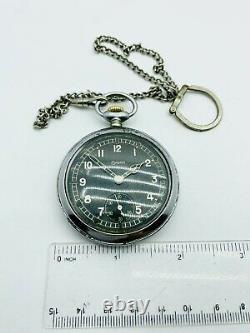 Grana Pocket Watch Rare Military Dh Armée Allemande Swiss Vintage Watch 1940s Wwii