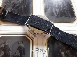 Grana Suisse Montre-bracelet Dh Armée Allemande Des Années 1940 II 2 Noir Ww Militaire Dial Pour Les Hommes