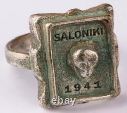 Grèce Salonique 1941 Anneau allemand de la Seconde Guerre mondiale Wehrmacht gothique Allemagne WWII