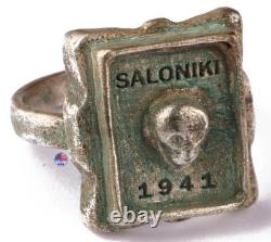 Grèce Salonique 1941 Anneau allemand de la Seconde Guerre mondiale Wehrmacht gothique Allemagne WWII