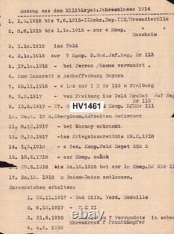 Groupe de l'Armée Impériale Allemande de la WW1 Croix de Fer Baden RIR 111 Tunnel de Winterberg RARE