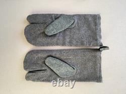 Guerre mondiale 2 Gants de l'Armée allemande Heer Wehrmacht en laine grise d'hiver, Neuf