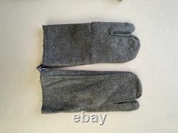 Guerre mondiale 2 Gants de l'Armée allemande Heer Wehrmacht en laine grise d'hiver, Neuf