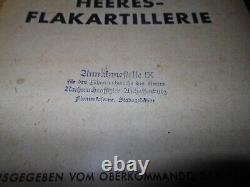 Guide de l'artillerie antiaérienne de la Luftwaffe de l'armée allemande de la Seconde Guerre mondiale, marqué par l'unité, rare.