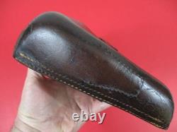 Holster en cuir de l'armée allemande de la WWII pour pistolet P08 Luger avec preuve d'aigle WaA47, en bon état