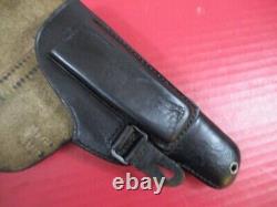 Holster en cuir militaire allemand de la Seconde Guerre mondiale pour pistolet FN Browning 1922 - BEAU