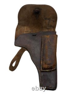 Holster en cuir original de l'armée allemande de la WWII pour le Radom P35(p) VIS avec poche pour chargeur