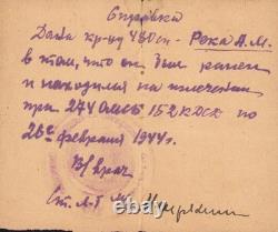 Identification de soldat de l'Armée rouge de la Seconde Guerre mondiale ayant détruit un char allemand et 20 ennemis - très rare
