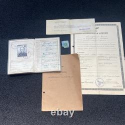 Identité militaire allemande originale de la Seconde Guerre mondiale, lot d'école de l'armée, lettre de libération du camp de guerre