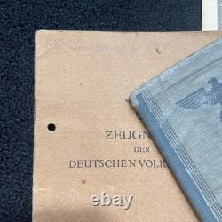 Identité militaire allemande originale de la Seconde Guerre mondiale, lot d'école de l'armée, lettre de libération du camp de guerre