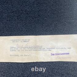 Identité militaire allemande originale de la Seconde Guerre mondiale, lot d'école de l'armée, lettre de libération du camp de guerre