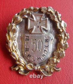 Insigne Rare de l'Armée Allemande de la Seconde Guerre mondiale 50 Kr. U. Vendu. Ver. Badge de Mintraching Kremhelmer Munchen