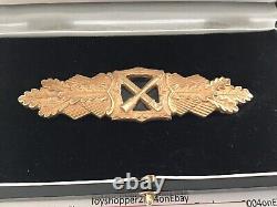 Insigne de combat rapproché en or ULM gravé pour vétéran de l'armée allemande Bundeswehr de la Seconde Guerre mondiale 1957