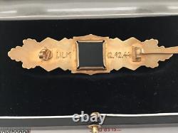 Insigne de combat rapproché en or ULM gravé pour vétéran de l'armée allemande Bundeswehr de la Seconde Guerre mondiale 1957