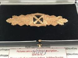 Insigne de combat rapproché en or ULM gravé pour vétéran de l'armée allemande Bundeswehr de la Seconde Guerre mondiale 1957