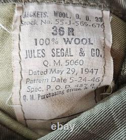 Insigne de l'Armée américaine de la Seconde Guerre mondiale fabriqué en Allemagne, uniforme SSgt Ike du 7e Corps, lot Sept étapes vers l'enfer