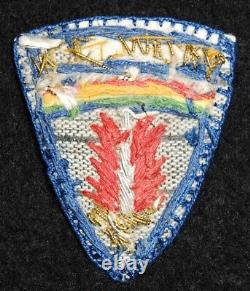 Insigne original en mini-broderie allemande de l'armée américaine en Europe, district de Berlin pendant la Seconde Guerre mondiale