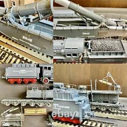 Jeu De Véhicules De Train Adolf Armée Allemande Wwii Ho Gauge Krupp K5 Chemin De Fer Nazi