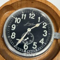 Junghans J30D horloge de tableau de bord allemande de la Seconde Guerre mondiale, 8 jours, non fonctionnelle