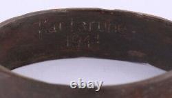 Karlsruhe 1941 Allemand Ww2 Wwii Ww1 Wwi Ring Mans Militaire Bijouterie Allemagne Armée