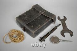 Kit D'outils En Cuir Allemand Wwii Ensemble D'équipement Original Mg Ww2 1944