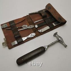 Kit d'outils antique de l'armée allemande de la Seconde Guerre mondiale D. R. G. M. Henry Boker