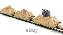 Kit de 3 voitures de draisine blindée de l’armée allemande à l’échelle N avec motorisation, Seconde Guerre mondiale