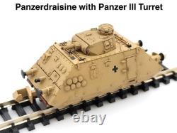Kit de 3 voitures de draisine blindée de l’armée allemande à l’échelle N avec motorisation, Seconde Guerre mondiale