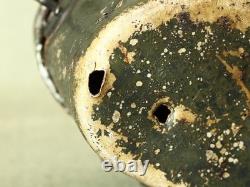 Kit de cuisine en aluminium de l'armée allemande d'origine de la Seconde Guerre mondiale / type italien / avec dommages de bataille