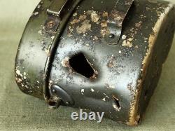 Kit de cuisine en aluminium de l'armée allemande d'origine de la Seconde Guerre mondiale / type italien / avec dommages de bataille