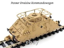 Kit de train blindé de l'armée allemande à l'échelle N avec accent Draisine Panzer 3 voitures WW II