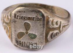 Kriegsmarine 1941-42 Marine WW2 Anneau allemand de la Seconde Guerre mondiale 1942 Force Wehrmacht
