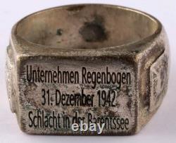 Kriegsmarine 1942 Marine WW2 Anneau Allemand de la Seconde Guerre mondiale Armée Allemande Wehrmacht Marine Crâne