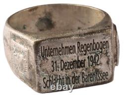 Kriegsmarine 1942 Marine WW2 Anneau Allemand de la Seconde Guerre mondiale Armée Allemande Wehrmacht Marine Crâne