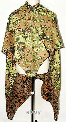 L'armée Allemande De La Seconde Guerre Mondiale Tente Zeltbahn Oak Leaf Camouflage Réversible Champ Militaire