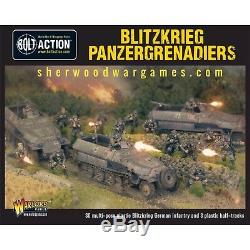 L'armée De 28mm Warlord Allemand Blitzkrieg Panzer Grenadiers. Action Seconde Guerre Mondiale Bolt
