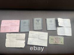 LOT (3) Original WWI WWII Soldat Allemand Wehrpass Heer (Armée) Argent Lettres