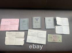 LOT (3) Original WWI WWII Soldat Allemand Wehrpass Heer (Armée) Argent Lettres