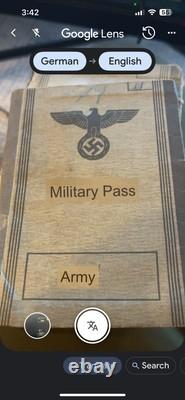 LOT (3) Original WWI WWII Soldat Allemand Wehrpass Heer (Armée) Argent Lettres