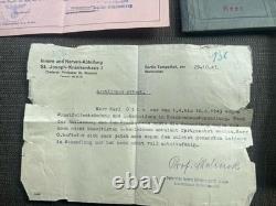 LOT (3) Original WWI WWII Soldat Allemand Wehrpass Heer (Armée) Argent Lettres