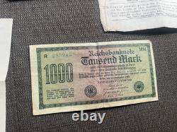 LOT (3) Original WWI WWII Soldat Allemand Wehrpass Heer (Armée) Argent Lettres