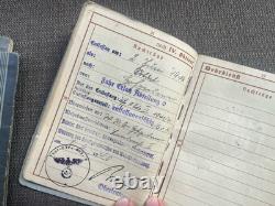 LOT (3) Original WWI WWII Soldat Allemand Wehrpass Heer (Armée) Argent Lettres