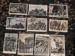 LOT de 10 cartes postales de la Seconde Guerre mondiale de l'armée allemande du Troisième Reich avec des mitrailleuses