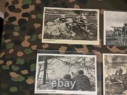 LOT de 10 cartes postales de la Seconde Guerre mondiale de l'armée allemande du Troisième Reich avec des mitrailleuses