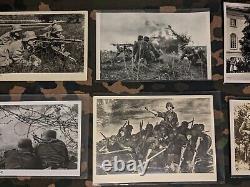 LOT de 10 cartes postales de la Seconde Guerre mondiale de l'armée allemande du Troisième Reich avec des mitrailleuses