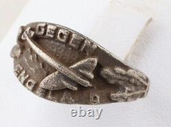 LUFTWAFFE Pendant la Seconde Guerre mondiale, Bague de l'Armée de l'Air allemande pendant la Seconde Guerre mondiale, Allemagne Armée WEHRMACHT Argent