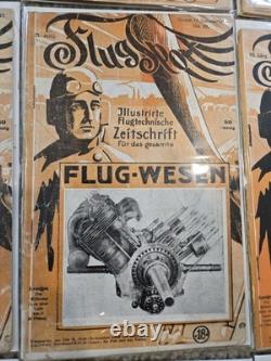 Lot massif de magazines d'aviation allemands de la Première et de la Seconde Guerre mondiale