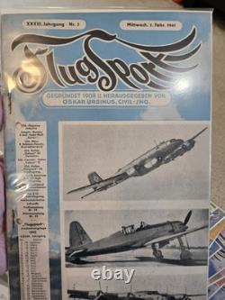 Lot massif de magazines d'aviation allemands de la Première et de la Seconde Guerre mondiale