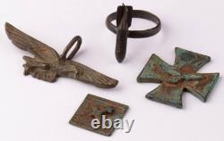 Luftwaffe 4 pcs Anneau Allemand WW2 Pendentif Fragment Armée Allemagne Wehrmacht aérien