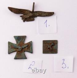 Luftwaffe 4 pcs Anneau Allemand WW2 Pendentif Fragment Armée Allemagne Wehrmacht aérien